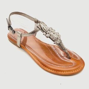 Gianni Bini Rocko Jeweled Alligator Sandals